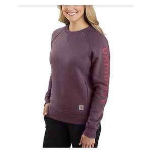 Carhartt Maroon Sweatshirt with Red Sleeve Detail